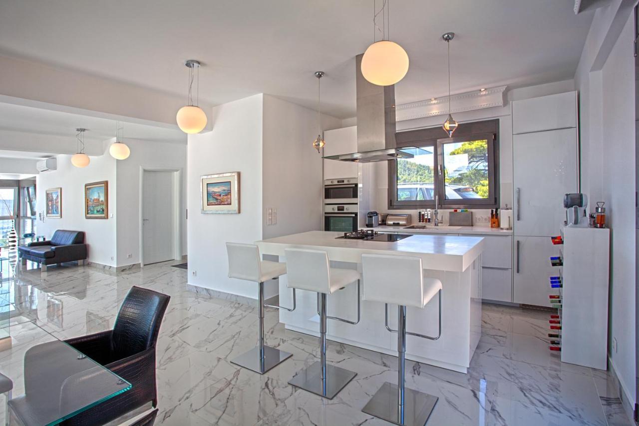 Villa White Pearl Sarti Bagian luar foto