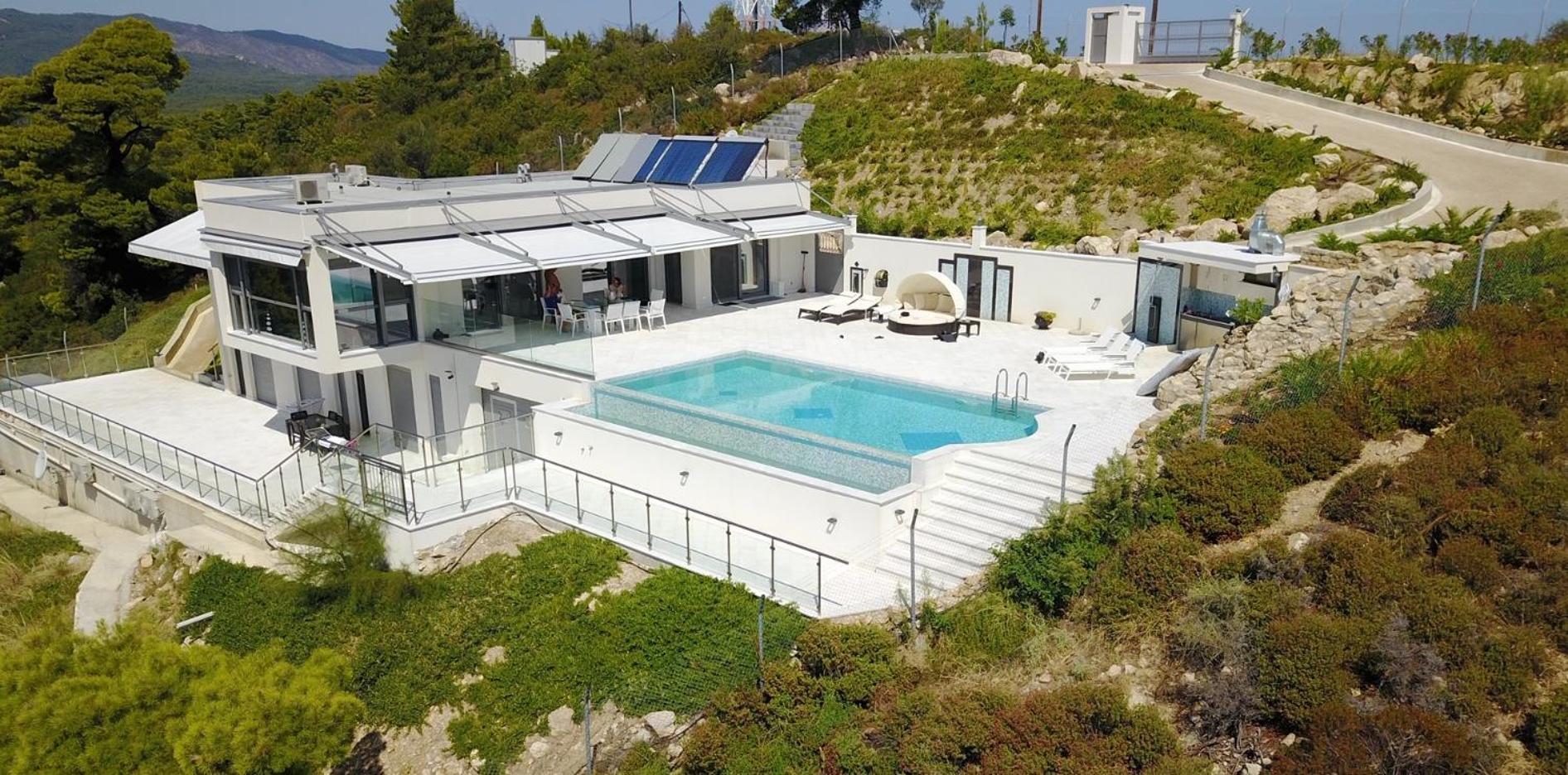 Villa White Pearl Sarti Bagian luar foto